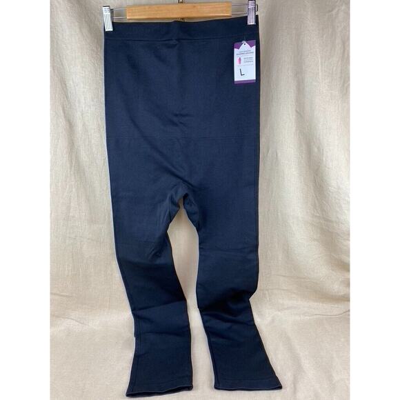 Empetua NWT High Waisted Shaping Leggings Black Nylon/Spandex Size Large - Picture 2 of 6